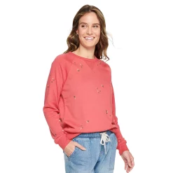 Women's Sonoma Goods For Life® Everyday Crewneck Sweatshirt 33 Women's Sonoma Goods For Life® Everyday Crewneck Sweatshirt -Sonoma Goods For Life Shop 4974237 Raspberry Ditsy