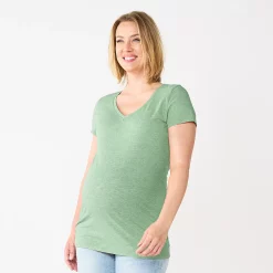 Maternity Sonoma Goods For Life® Essential V-Neck Tee -Sonoma Goods For Life Shop 4980526 Aspen Leaf