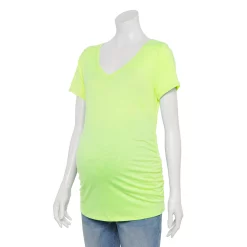 Maternity Sonoma Goods For Life® Essential V-Neck Tee -Sonoma Goods For Life Shop 4980526 Bright Green