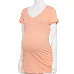Maternity Sonoma Goods For Life® Essential V-Neck Tee -Sonoma Goods For Life Shop 4980526 Carolina Peach