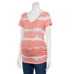 Maternity Sonoma Goods For Life® Essential V-Neck Tee -Sonoma Goods For Life Shop 4980526 Coral Dye