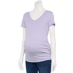 Maternity Sonoma Goods For Life® Essential V-Neck Tee -Sonoma Goods For Life Shop 4980526 Glazed Berry