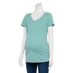 Maternity Sonoma Goods For Life® Essential V-Neck Tee -Sonoma Goods For Life Shop 4980526 Island Teal