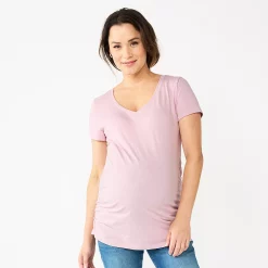 Maternity Sonoma Goods For Life® Essential V-Neck Tee -Sonoma Goods For Life Shop 4980526 Lilac Cream