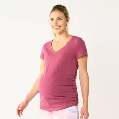 Maternity Sonoma Goods For Life® Essential V-Neck Tee -Sonoma Goods For Life Shop 4980526 Mauve
