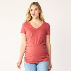 Maternity Sonoma Goods For Life® Essential V-Neck Tee -Sonoma Goods For Life Shop 4980526 Medium Pink
