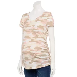 Maternity Sonoma Goods For Life® Essential V-Neck Tee -Sonoma Goods For Life Shop 4980526 Neutral Camo