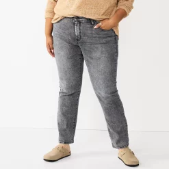 Plus Size Sonoma Goods For Life® Premium Elastic-Waist Midrise Straight-Leg Jeans 16 Plus Size Sonoma Goods For Life® Premium Elastic-Waist Midrise Straight-Leg Jeans -Sonoma Goods For Life Shop 4988856 Bellam