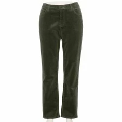 Plus Size Sonoma Goods For Life® Premium Mid-Rise Curvy Straight-Leg Jeans -Sonoma Goods For Life Shop 4989903 Army Bottle