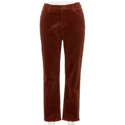 Plus Size Sonoma Goods For Life® Premium Mid-Rise Curvy Straight-Leg Jeans -Sonoma Goods For Life Shop 4989903 Rustic Orange