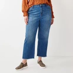 Plus Size Sonoma Goods For Life® Premium Curvy High-Waisted Straight-Leg Crop Jeans 7 Plus Size Sonoma Goods For Life® Premium Curvy High-Waisted Straight-Leg Crop Jeans -Sonoma Goods For Life Shop 4990809 Baytree