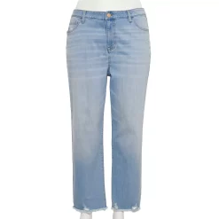 Plus Size Sonoma Goods For Life® Premium Curvy High-Waisted Straight-Leg Crop Jeans 8 Plus Size Sonoma Goods For Life® Premium Curvy High-Waisted Straight-Leg Crop Jeans -Sonoma Goods For Life Shop 4990809 Belleview