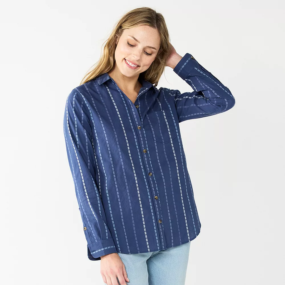 Women's Sonoma Goods For Life® Essential Everyday Button-Down Shirt 12 Women's Sonoma Goods For Life® Essential Everyday Button-Down Shirt - Image 12