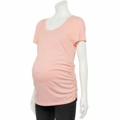 Maternity Sonoma Goods For Life® Essential Scoopneck Tee -Sonoma Goods For Life Shop 4998304 Peach
