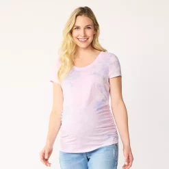 Maternity Sonoma Goods For Life® Essential Scoopneck Tee -Sonoma Goods For Life Shop 4998304 Purple Dye