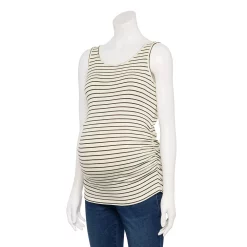 Maternity Sonoma Goods For Life® Essential Tank -Sonoma Goods For Life Shop 5010254 Black And White Stripe