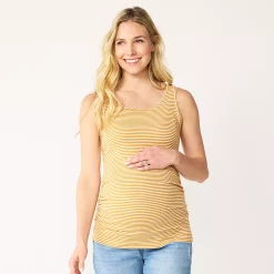 Maternity Sonoma Goods For Life® Essential Tank -Sonoma Goods For Life Shop 5010254 Gold Stripe