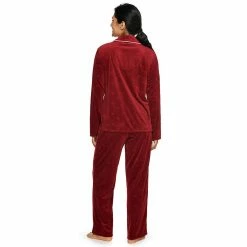 Women's Sonoma Goods For Life® Velour Long Sleeve Pajama Shirt & Pajama Pants Sleep Set 20 Women's Sonoma Goods For Life® Velour Long Sleeve Pajama Shirt & Pajama Pants Sleep Set -Sonoma Goods For Life Shop 5033010 ALT
