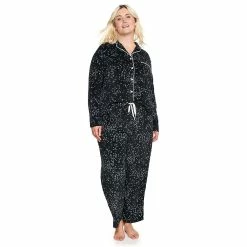 Plus Size Sonoma Goods For Life® Velour Pajama Shirt & Pajama Pants Set -Sonoma Goods For Life Shop 5033014 ALT2