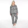 Plus Size Sonoma Goods For Life® Velour Pajama Shirt & Pajama Pants Set