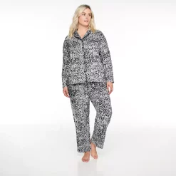 Plus Size Sonoma Goods For LifeĀ® Velour Pajama Shirt & Pajama Pants Set