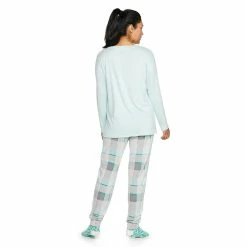 Women's Sonoma Goods For Life® 3-pc. Long Sleeve Pajama Top, Pajama Pants & Socks Set -Sonoma Goods For Life Shop 5034508 ALT