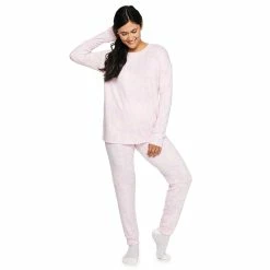 Women's Sonoma Goods For Life® 3-pc. Long Sleeve Pajama Top, Pajama Pants & Socks Set -Sonoma Goods For Life Shop 5034508 Lavender Tie Dye