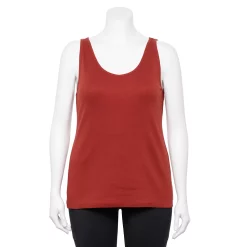 Plus Size Sonoma Goods For Life® Everyday Rib Tank 8 Plus Size Sonoma Goods For Life® Everyday Rib Tank -Sonoma Goods For Life Shop 5035582 Berry Garnet