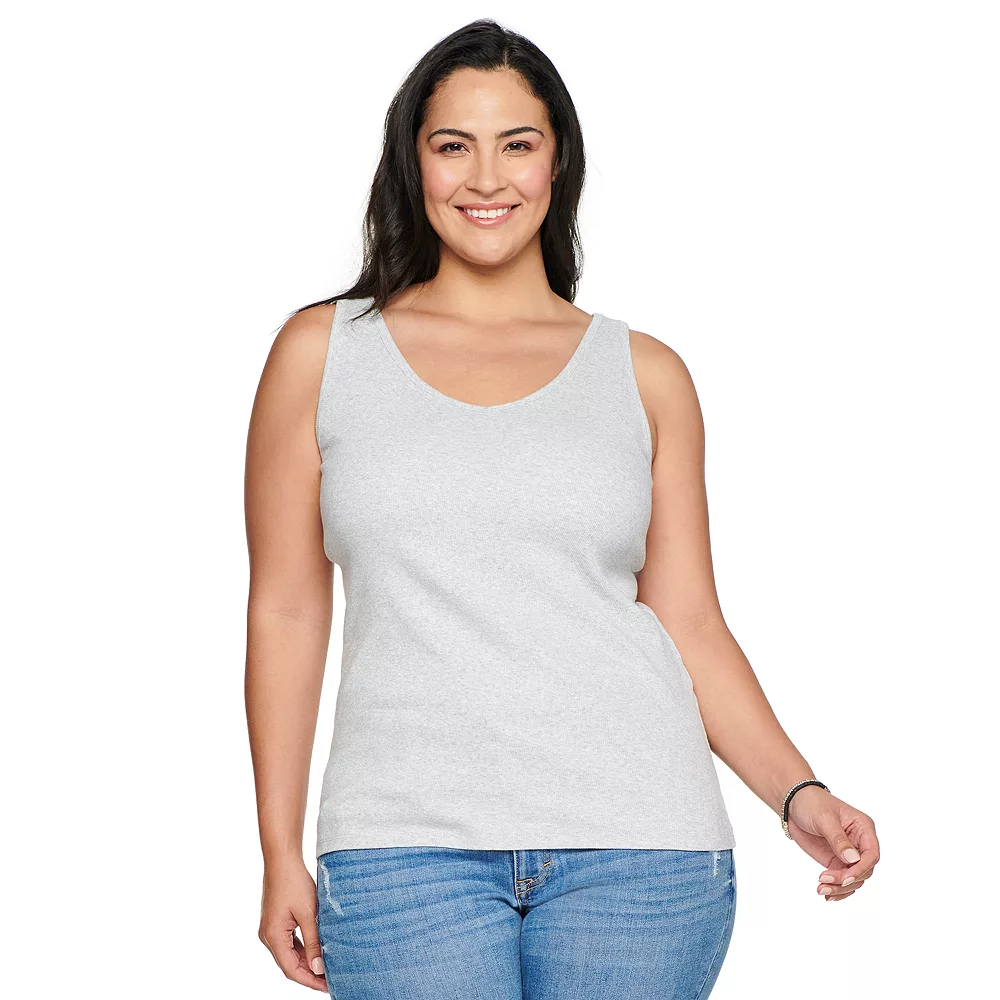 Plus Size Sonoma Goods For Life® Everyday Rib Tank 1 Plus Size Sonoma Goods For Life® Everyday Rib Tank