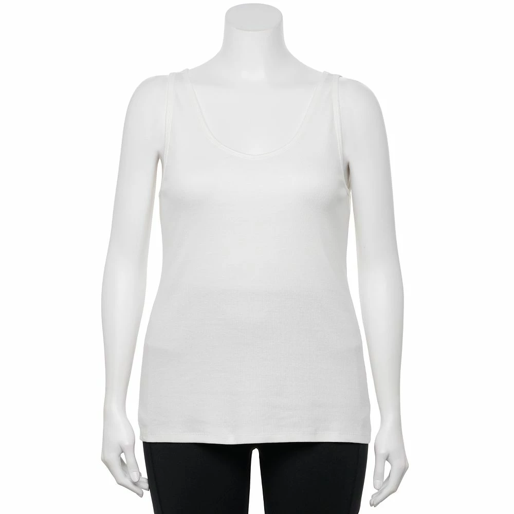 Plus Size Sonoma Goods For Life® Everyday Rib Tank 5 Plus Size Sonoma Goods For Life® Everyday Rib Tank - Image 5