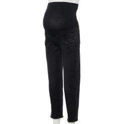 Maternity Sonoma Goods For Life® Over-The-Belly Cropped Straight-Leg Jeans -Sonoma Goods For Life Shop 5035940 Black Wash