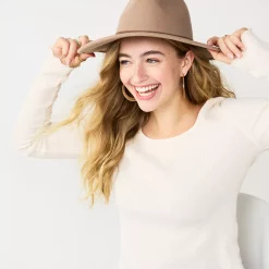 Women's Sonoma Goods For Life® Felt Fedora with Suede Band 20 Women's Sonoma Goods For Life® Felt Fedora with Suede Band -Sonoma Goods For Life Shop 5044940 ALT8