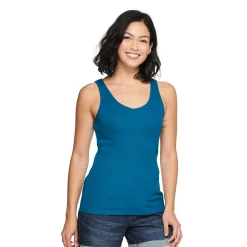 Women's Sonoma Goods For Life® Everyday Ribbed Tank -Sonoma Goods For Life Shop 5046234 Deep Teal