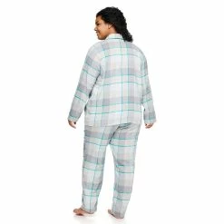 Plus Size Sonoma Goods For Life® Flannel Pajama Shirt & Pajama Pants Set -Sonoma Goods For Life Shop 5146738 ALT