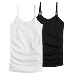 Maternity Sonoma Goods For Life® 2-Pack Seamless Camisole Set -Sonoma Goods For Life Shop 5161957 Black White