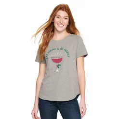 Women's Sonoma Goods For Life® Short Sleeve Holiday Graphic Tee 20 Women's Sonoma Goods For Life® Short Sleeve Holiday Graphic Tee -Sonoma Goods For Life Shop 5180762 Eat Drink Be Merry