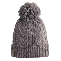 Women's Sonoma Goods For Life® Sherpa-Lined Cable Knit Beanie -Sonoma Goods For Life Shop 5194661 Heather Gray