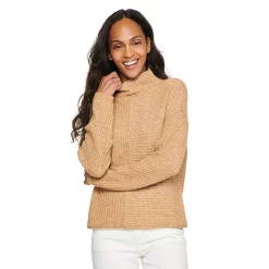 Women's Sonoma Goods For Life® Exposed Seaming Mockneck Sweater -Sonoma Goods For Life Shop 5195667 Cocoa Delight