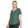 Plus Size Sonoma Goods For Life® Dolman Short Sleeve Button Front Top