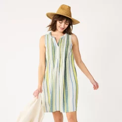 Women's Sonoma Goods For Life® Pintuck Linen-Blend Dress 30 Women's Sonoma Goods For Life® Pintuck Linen-Blend Dress -Sonoma Goods For Life Shop 5215954 ALT2