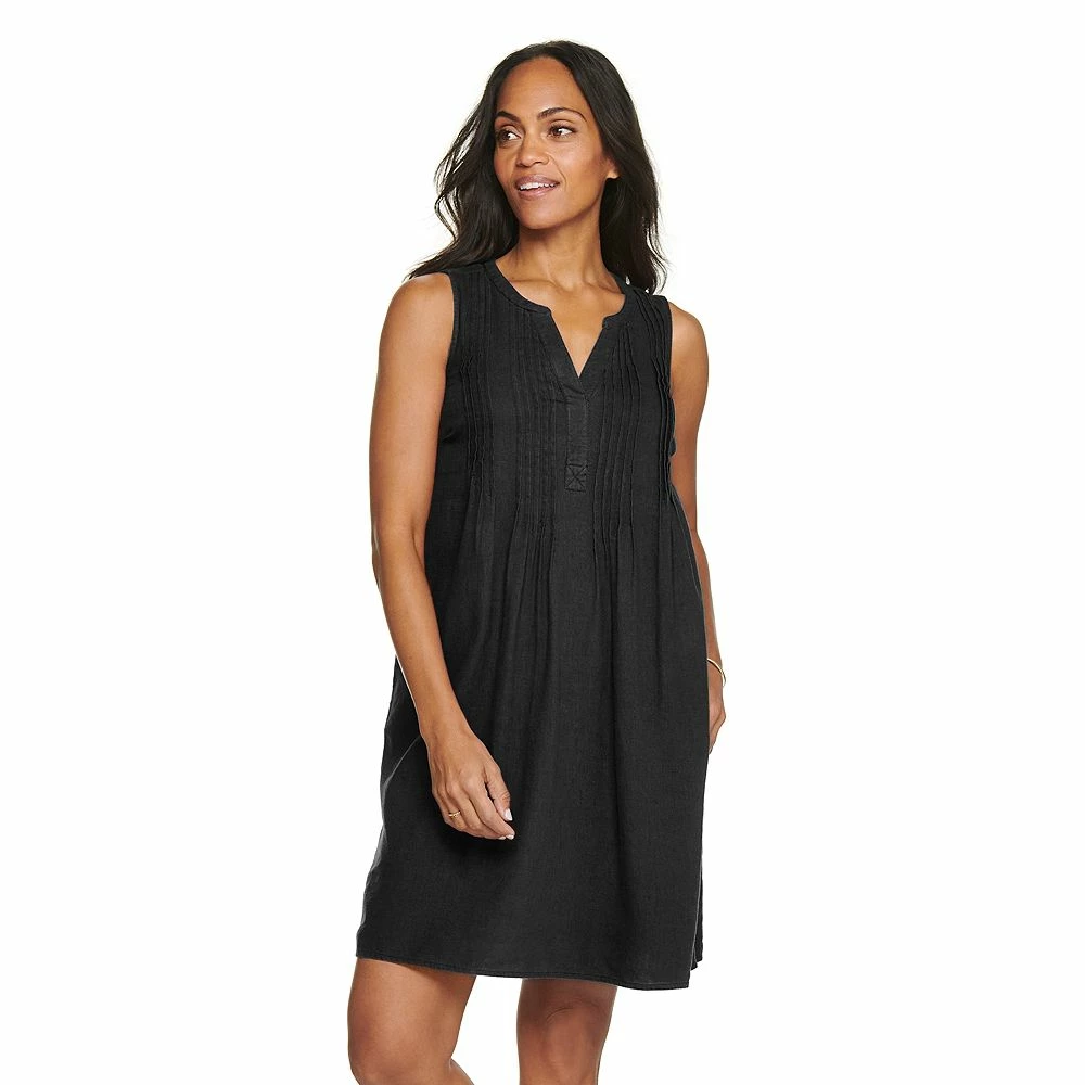 Women's Sonoma Goods For Life® Pintuck Linen-Blend Dress 4 Women's Sonoma Goods For Life® Pintuck Linen-Blend Dress - Image 4