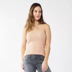 Petite Sonoma Goods For Life® Everyday Rib Tank -Sonoma Goods For Life Shop 5216348 Light Pink