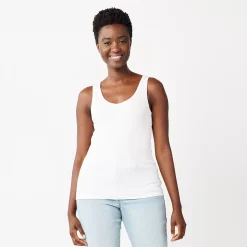 Petite Sonoma Goods For Life® Everyday Rib Tank -Sonoma Goods For Life Shop 5216348 White