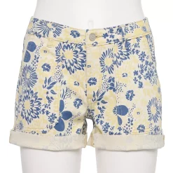 Women's Sonoma Goods For Life® High-Waist 5" Jean Shorts -Sonoma Goods For Life Shop 5218635 Blue Floral