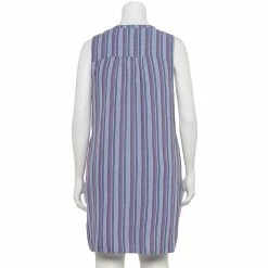 Plus Size Sonoma Goods For Life® Pintuck Linen-Blend Dress -Sonoma Goods For Life Shop 5223428 ALT