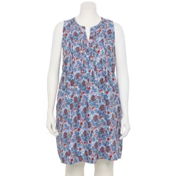 Plus Size Sonoma Goods For Life® Pintuck Linen-Blend Dress -Sonoma Goods For Life Shop 5223428 Americana Floral