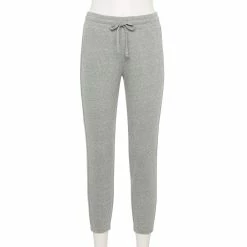 Women's Sonoma Goods For Life® Cinched Knit Jogger Pants -Sonoma Goods For Life Shop 5225497 Gray Nep