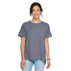 Women's Sonoma Goods For Life® Supersoft Short Sleeve Tunic -Sonoma Goods For Life Shop 5231865 Deep Purple Gray