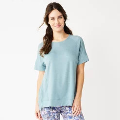 Women's Sonoma Goods For Life® Supersoft Short Sleeve Tunic -Sonoma Goods For Life Shop 5231865 Light Blue Gray