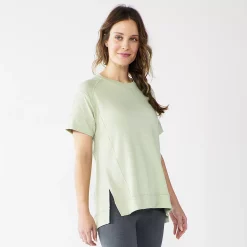 Women's Sonoma Goods For Life® Supersoft Short Sleeve Tunic -Sonoma Goods For Life Shop 5231865 Light Green